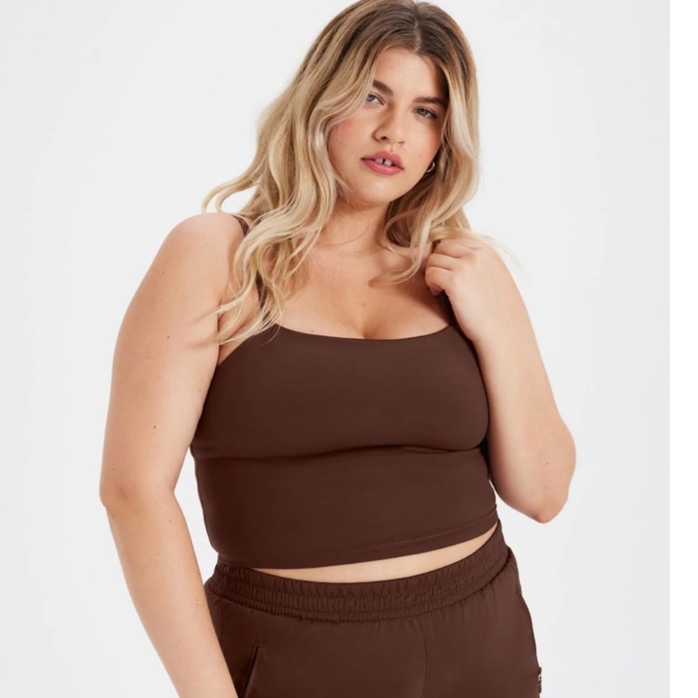 NWT Girlfriend Collective Devon Compressive Cami in Earth